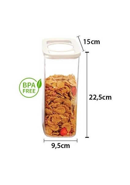 Moonstar 12'li Süper Set Saklama Kabı Erzak Kabı Seti 2250 ml.