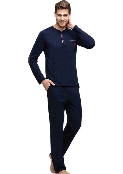 Erkek Pijama Takımı 17384 | Lacivert
