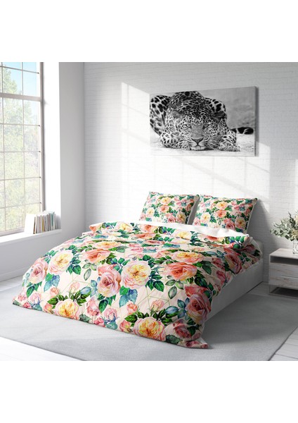 Flower Spring 3D Pamuk Saten Çift Kişilik Nevresim Takımı fiyatları