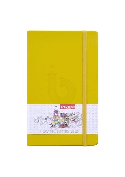 Bullet Journal Dot Noktalı Çizim Defteri 140 Gr. A5 64 Sayfa Sarı