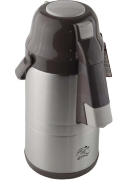 2.5 Lt Çelik Termos (Pompalı) CKR2007 - Kahverengi