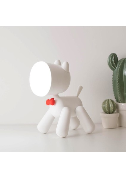 Özel Tasarım Waggy Puppy Köpek Şarjlı Gece Masa Lambası LED Işıklı 2 Kademeli