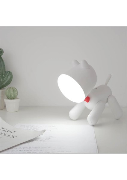 Özel Tasarım Waggy Puppy Köpek Şarjlı Gece Masa Lambası LED Işıklı 2 Kademeli fiyatları