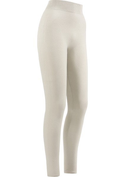 Buz Gri Dikişsiz Ripli Tayt fiyatları