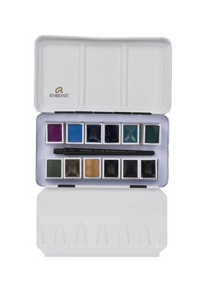 Water Colour Box Artists Granulating Metal Set 12'li