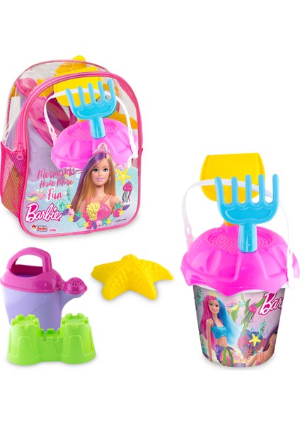 Barbie Resimli Sırt Çantalı Plaj Set