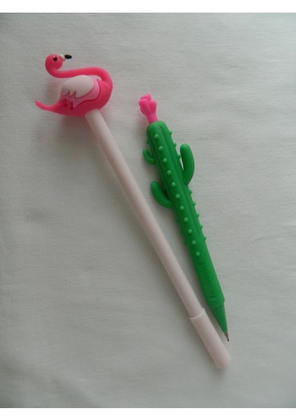 Flamingo Jel Tükenmez Kaktüs Pembe Versatil Uçlu Kalem 2'li Set