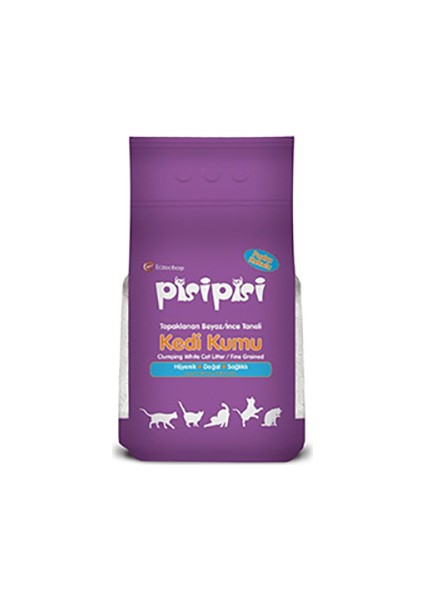 Pisipisi Topaklaşan Bentonit Ince Kedi Kumu 10 kg
