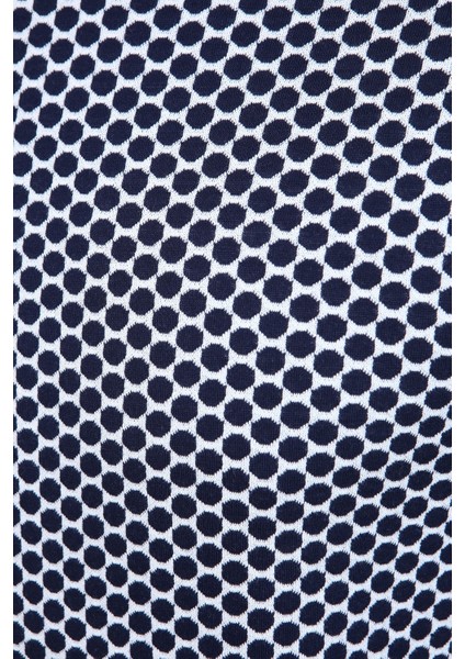 Erkek Lacivert Jakarlı Puantiye Desen Sweatshirt fırsatları