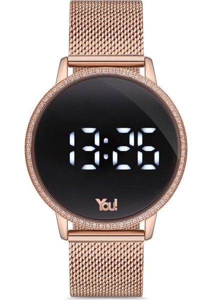 YW3122 Havana Taşlı Rose Gold Kadın Kol Saati