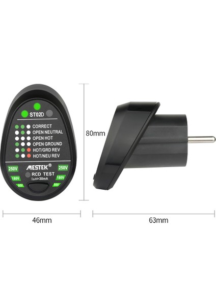 Gelişmiş Rcd Elektrik Soket Test Otomatik Nötr (Yurt Dışından)