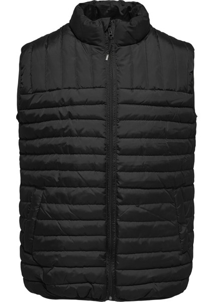 &sons Erkek Yelek Paul Quilted 22015123-BLK