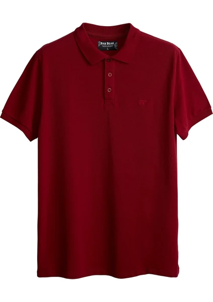 Bad Bear Stark Erkek Bordo Polo Tişört