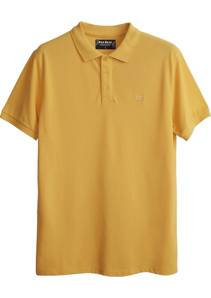 Erkek Hardal Polo T-Shirt