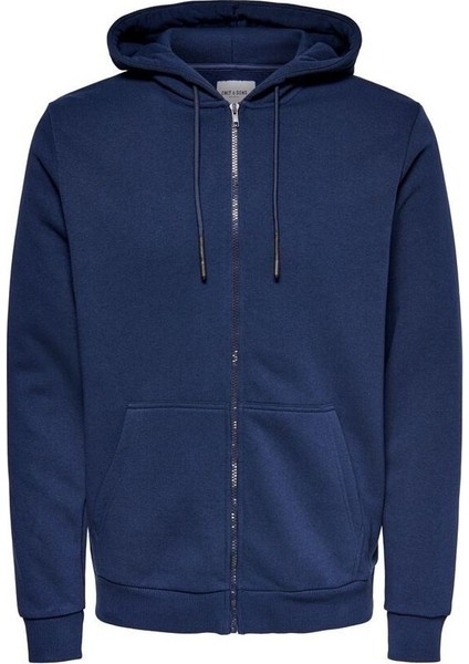 Erkek Zip Hoodie Ceres Life 22018684-DBL