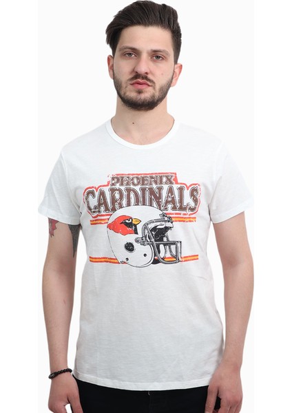 Men Tshırt Offwhıte Erkek T-Shirt 20420-17