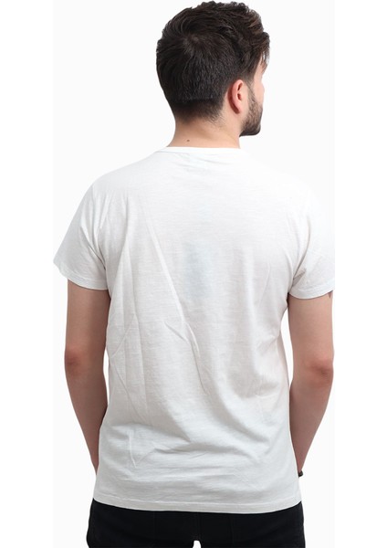 Men Tshırt Offwhıte Erkek T-Shirt 20420-17