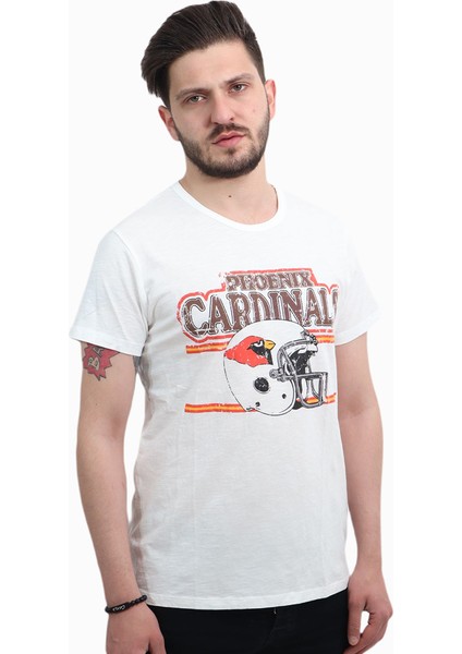 Men Tshırt Offwhıte Erkek T-Shirt 20420-17