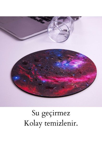 Galaksi Mouse Pad Yuvarlak 20 cm Mouse Pad