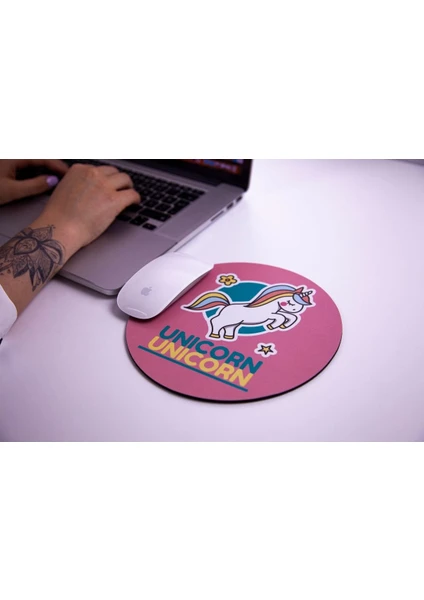 Unicorn Yuvarlak 20 cm Mouse Pad