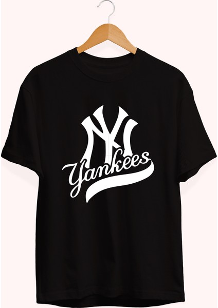 Nyc Yankees Baskılı Oversize Erkek T-Shirt