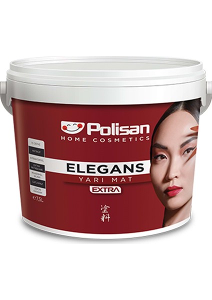 Elegans Extra Yarı Mat Silikonlu Iç Cephe Boya - 4476-KÜL Grisi Cİ-7601 - 2,5 Lt
