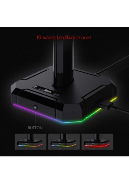 HA300 Screpter Pro Rgb Kulaklık Standı Screpter Pro