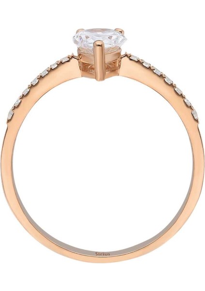 Pırlanta ve Damla Kesim Beyaz Topaz Taşlı Yüzük 0417R0257 modelleri