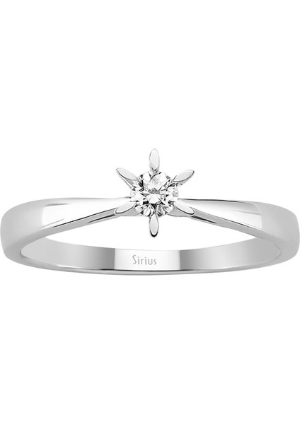 D Renk 0,15 Karat Pırlanta Tektaş Yüzük 0417R0260