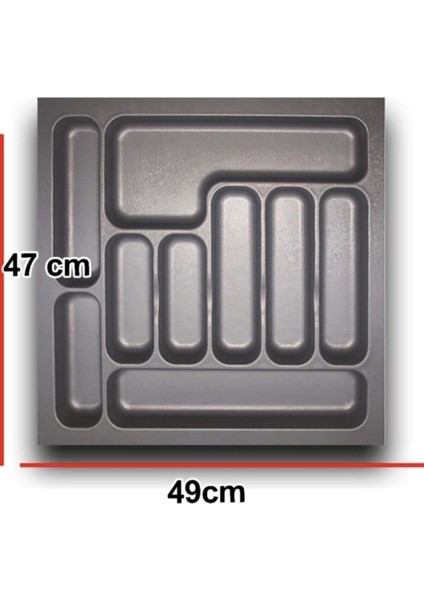 47X49 Gri Çekmece Içi Kaşıklık Kepçelik Çekmece Düzenleyici