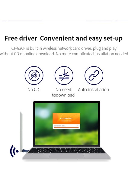 Wıfı Adaptörü 2.4ghz Kablosuz Ağ Kartı CF-826F (Yurt Dışından)