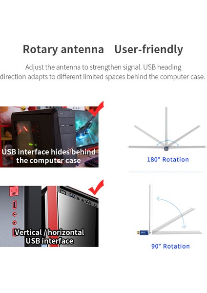 Wıfı Adaptörü 2.4ghz Kablosuz Ağ Kartı CF-826F (Yurt Dışından)