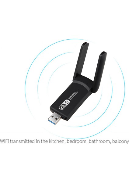 Wifi Adaptörü Çift Bantlı 5ghz 2.4ghz (Yurt Dışından)