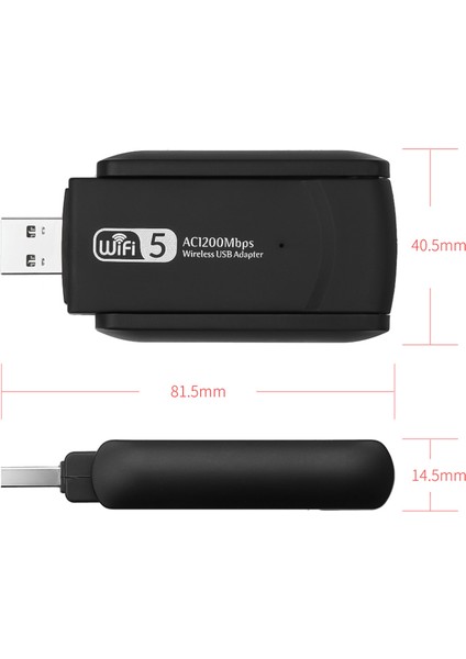 Wifi Adaptörü Çift Bantlı 5ghz 2.4ghz (Yurt Dışından)