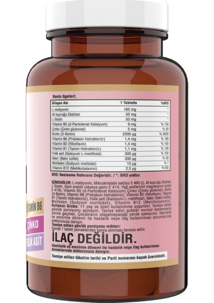 Collagen Kollajen Tip 1-2-3 Hyaluronik Asit Vitamin C 180 Tablet+Biotin 60 Tablet
