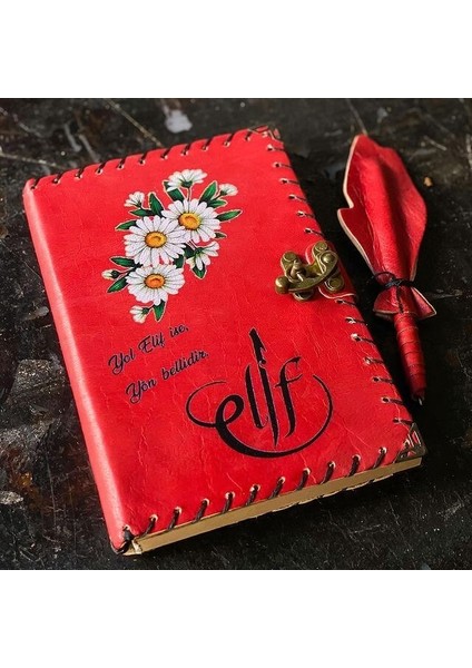 Yol Elif Ise Yön Bellidir Deri Defter