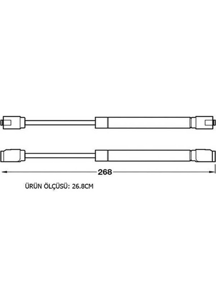 Gazlı Piston 100 Newton Beyaz