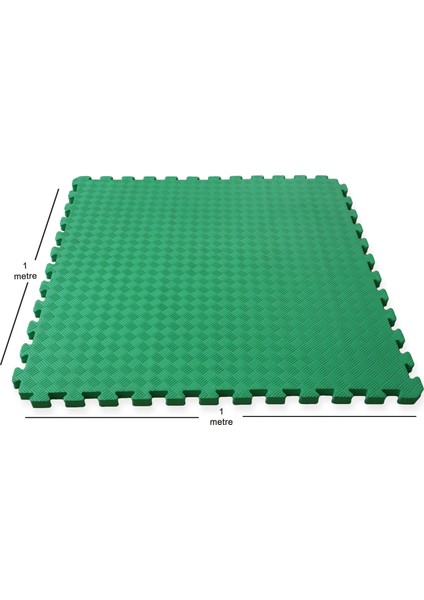 26 mm 100 x 100 cm Yer Matı Tek Renk Yeşil