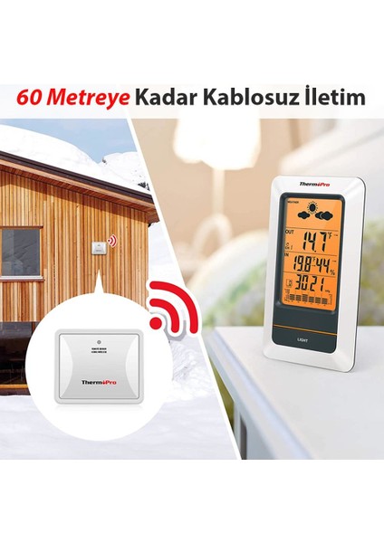 Thermopro TP67A Wifi Iç-Dış Mekan Dijital Isı,nem,basınç Ölçer