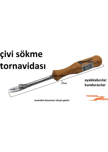 Çivi Sökme Tornavidası Kunduracı Ayakkabıcı Çivi Çıkarma Aparatı