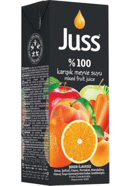 %100 ELMA KARIŞIK 200 ML SLİM