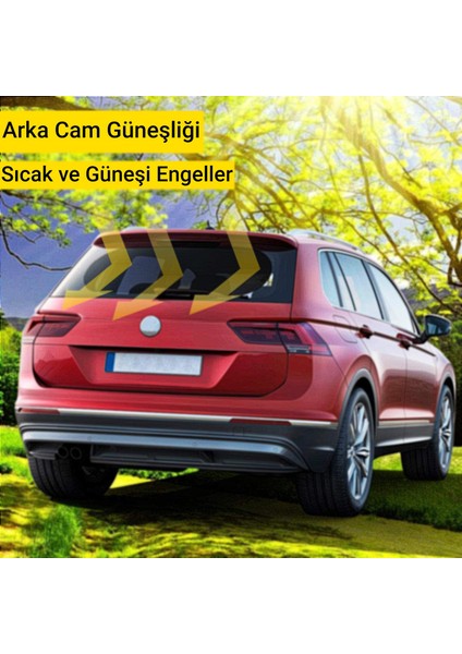 Arka Cam Perde Güneşlik Vantuzlu 110 cm