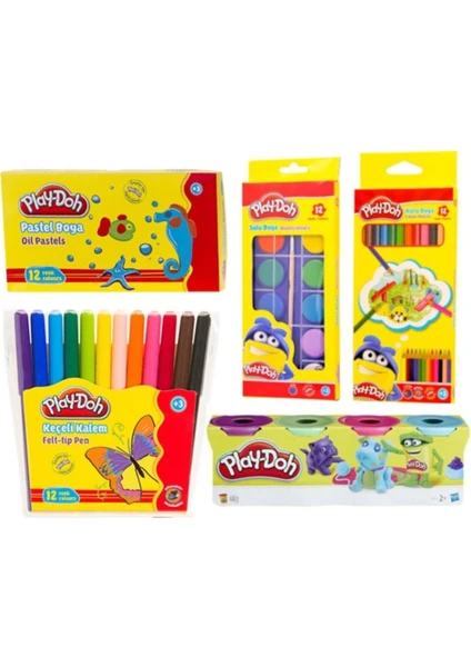 Play Doh Kuru Sulu Pastel Keçeli Oyun Hamuru Kırtasiye Seti