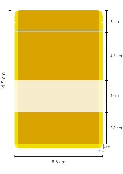 Kraft Pencereli Kilitli Doypack 13 x 22.5 x 7 ( 25 Adet )