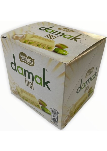 Damak Antep Fıstıklı Inci Kare Çikolata 6'lı