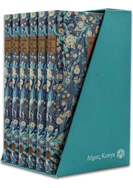 Mesnevi Yunanca (6 Cilt - Kutulu) Mevlana Celaleddin Rumi