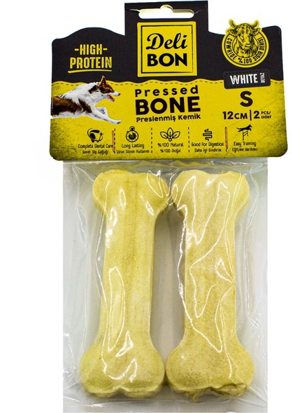 Gerçek Deriden Pres Kemik 2X12CM - White