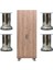 8 cm Metal Dolap Vestiyer Komidin Vitrin Baza Ayağı (4 Adet) 1