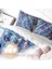 Blue Pattern 3D Pamuk Saten Çift Kişilik Nevresim Takımı 4
