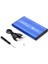 2,5" Sata Harddisk Kutusu - Sata HDD Kutu - Mavi Renk 1